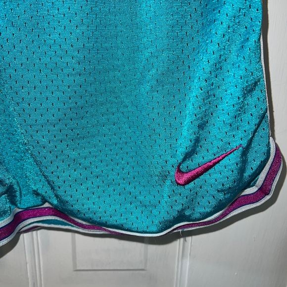 Nike Dri-Fit Training Shorts in Teal and Purple - Picture 3 of 4